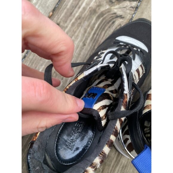 Michael Kors Women's Georgie Platform Sneakers - Black White Size 8.5 W 7 M - Picture 9 of 9